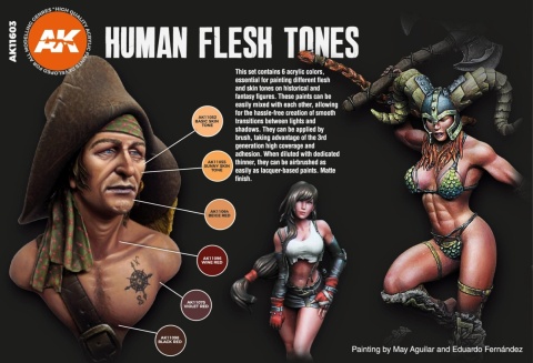 AK-Interactive AK 11603 Human Flesh Tones Set AK-Interactive AK 11603 Human Flesh Tones Set