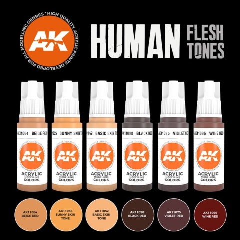 AK-Interactive AK 11603 Human Flesh Tones Set AK-Interactive AK 11603 Human Flesh Tones Set