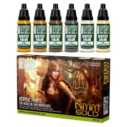 Green Stuff World 10114 Zestaw 6 farb - NMM Gold