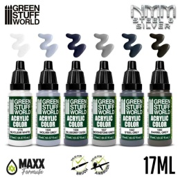 Green Stuff World 10113 Zestaw 6 farb - NMM Steel and Silver