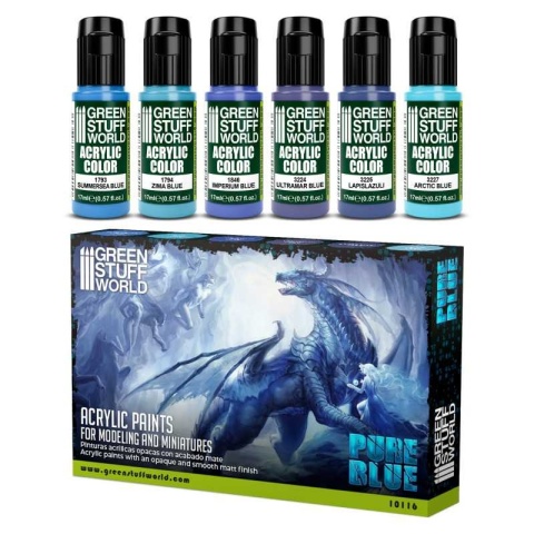 Green Stuff World 10116 Zestaw 6 farb - Pure Blue
