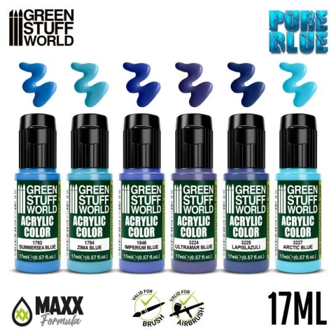 Green Stuff World 10116 Zestaw 6 farb - Pure Blue Green Stuff World 10116 Zestaw 6 farb - Pure Blue