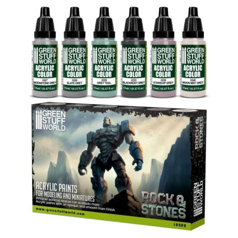 Green Stuff World 10202 Zestaw 6 farb - Rock & Stone Green Stuff World 10202 Zestaw 6 farb - Rock & Stone