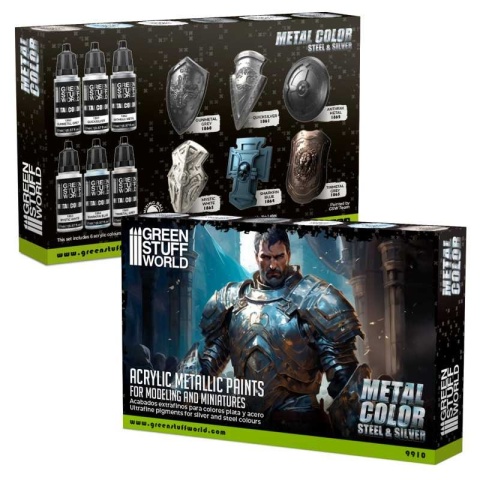 Green Stuff World 9910 Metalic Paint Set - Silver Green Stuff World 9910 Metalic Paint Set - Silver
