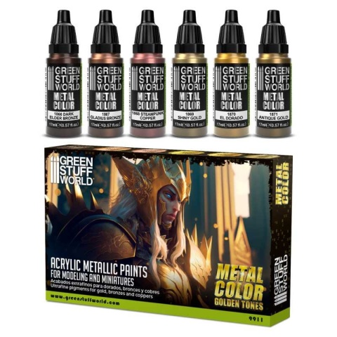 Green Stuff World 9911 Metalic Paint Set - Gold Green Stuff World 9911 Metalic Paint Set - Gold