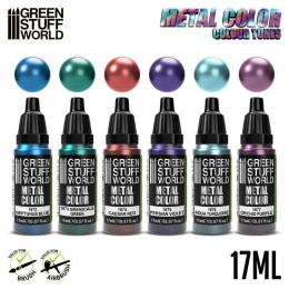 Green Stuff World 9912 Metalic Paint Set - Mixed Tones