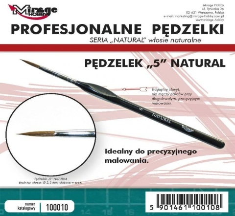 Pędzel Mirage 100010 NATURAL 5 Pędzel Mirage 100010 NATURAL 5