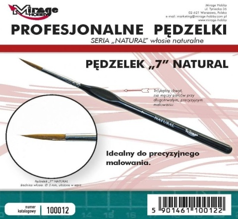 Pędzel Mirage 100012 NATURAL 7 Pędzel Mirage 100012 NATURAL 7