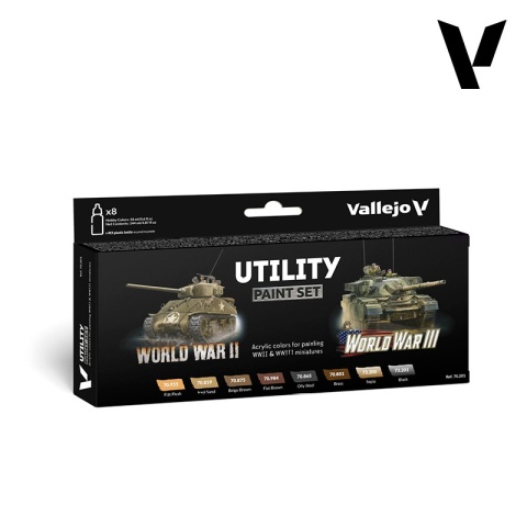 Vallejo 70201 Zestaw 8 farb Utility Paint Set WWII & WWIII Vallejo 70201 Zestaw 8 farb Utility Paint Set WWII & WWIII