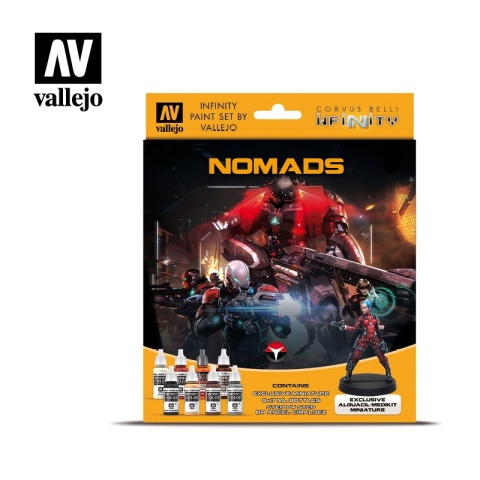 Vallejo 70233 Zestaw Nomads 8 farb + figurka Algucui Vallejo 70233 Zestaw Nomads 8 farb + figurka Algucui