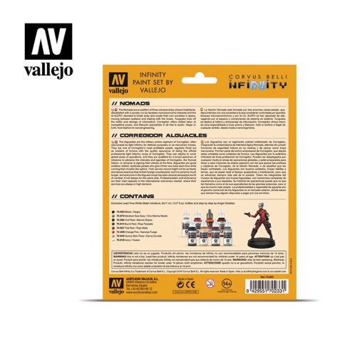 Vallejo 70233 Zestaw Nomads 8 farb + figurka Algucui Vallejo 70233 Zestaw Nomads 8 farb + figurka Algucui
